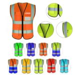 Custom High-Visibility Reflective Safety Vest with Pockets
