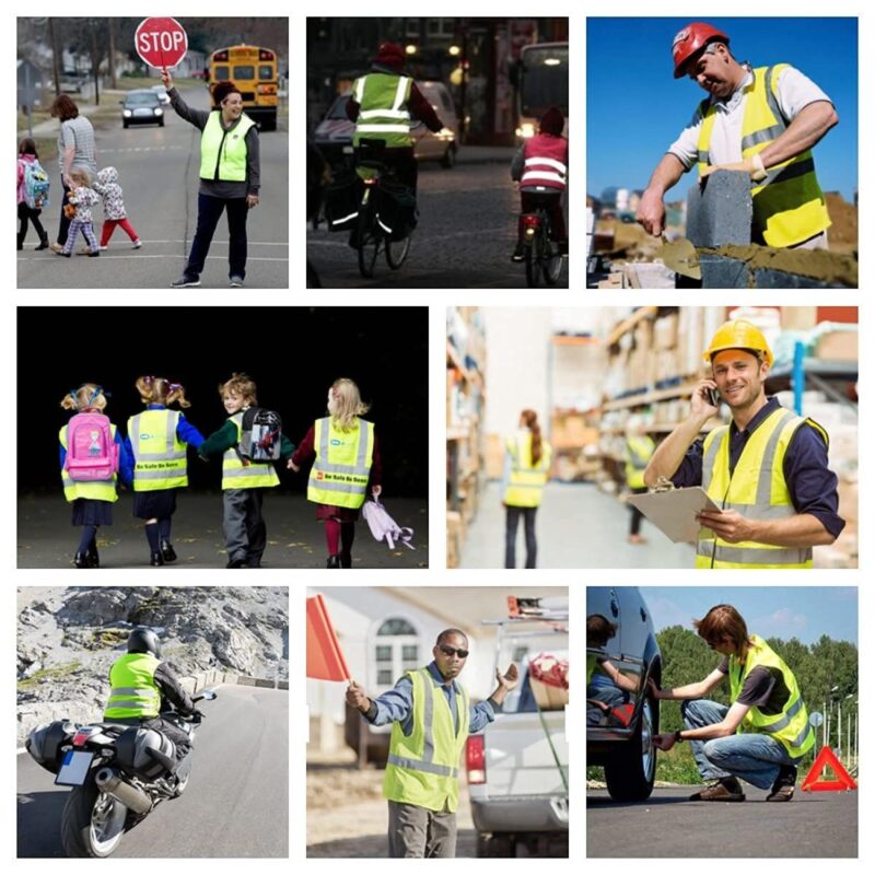 Custom Reflective Safety Vest with Four Pockets - 6