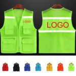 Custom Mesh Reflective Safety Vest With Pockets