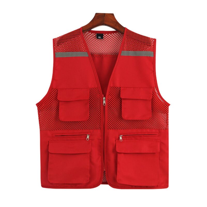 Custom Mesh Reflective Safety Vest With Pockets - 3