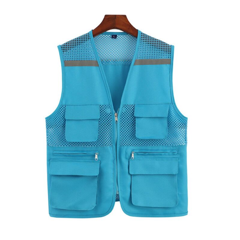 Custom Mesh Reflective Safety Vest With Pockets - 5
