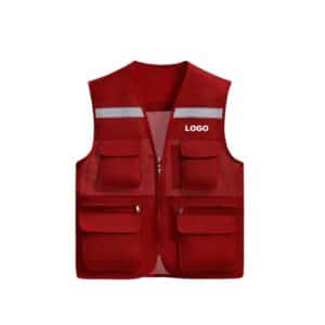 Custom Reflective Safety Vest with Multiple Pockets