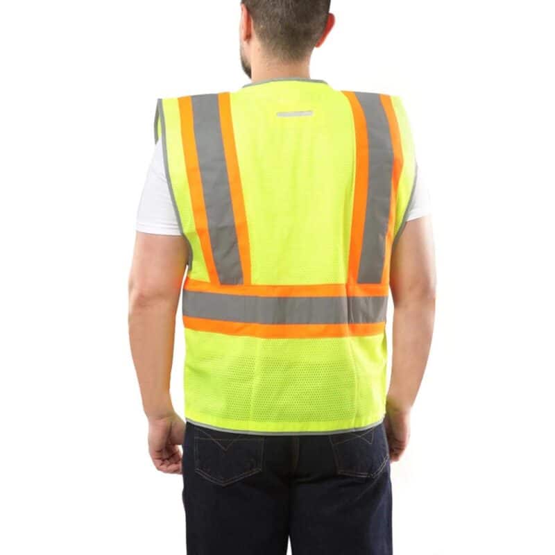 Custom High Visibility Mesh Reflective Safety Vest w/10 Pockets - 3