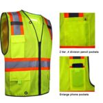 Custom High Visibility Mesh Reflective Safety Vest w/10 Pockets - 4