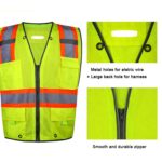 Custom High Visibility Mesh Reflective Safety Vest w/10 Pockets - 5