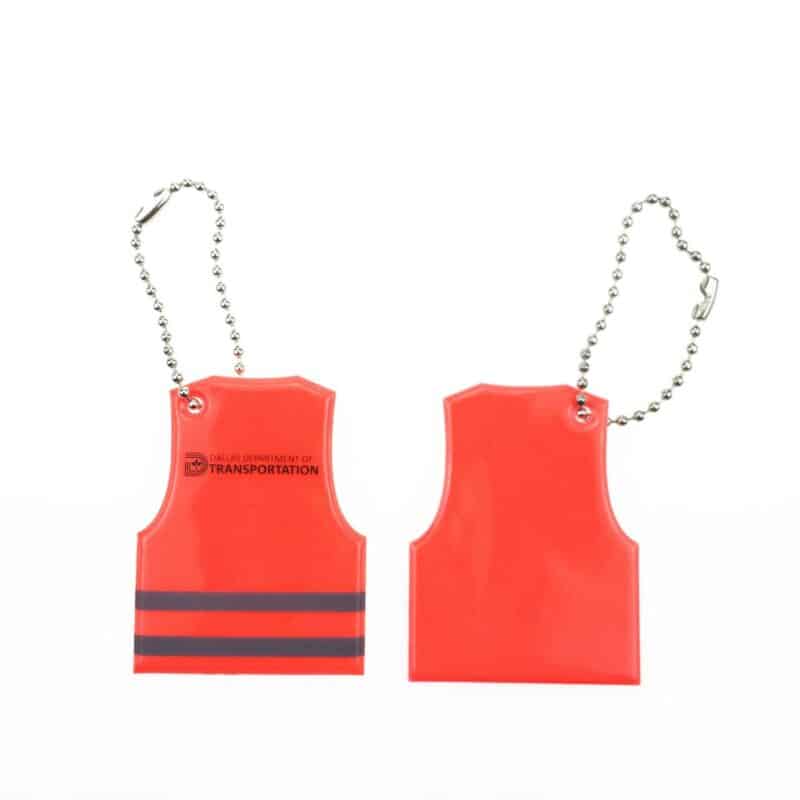 Custom Reflective Safety Vest Key Chain - 2