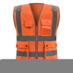Custom Reflective Safety Vest W/ 9 Pockets - 5