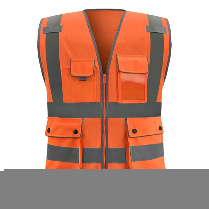 Custom Reflective Safety Vest W/ 9 Pockets - 5