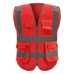 Custom Reflective Safety Vest W/ 9 Pockets - 6
