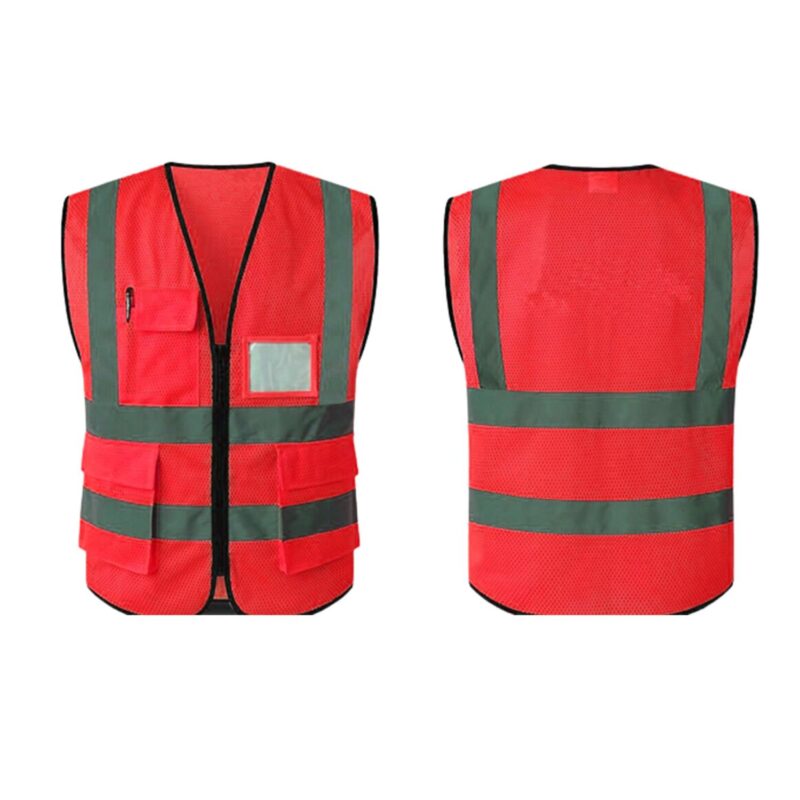 Custom Reflective Safety Vest &Pockets - 4