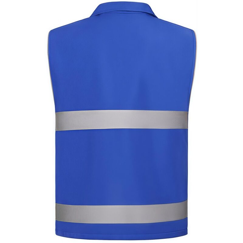 Custom 3.8 Oz.Reflective Safety Vest Double Waist Stripes - 1