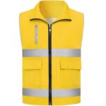 Custom 3.8 Oz.Reflective Safety Vest Double Waist Stripes - 6