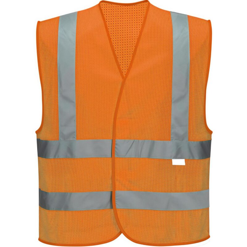 Custom Fluorescent Mesh Reflective Safety Vest - 2