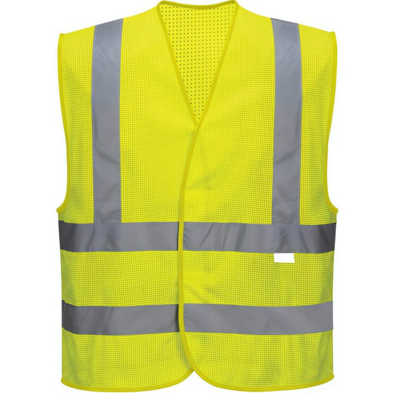 Custom Fluorescent Mesh Reflective Safety Vest - 3