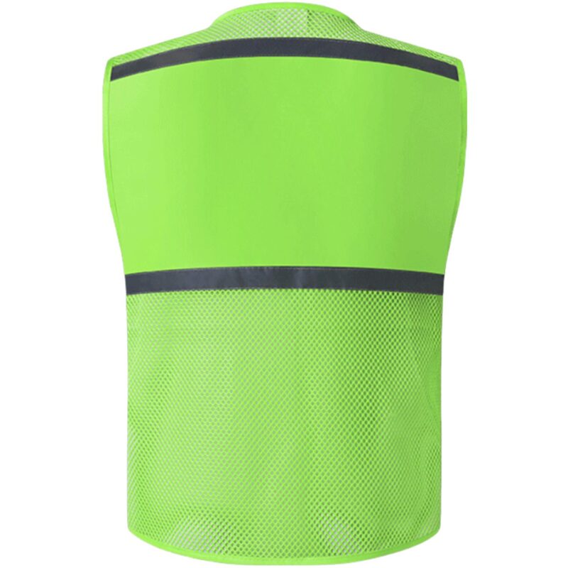 Custom Mesh Reflective Safety Vest Knitted Fabric Splicing - 1