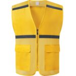 Custom Mesh Reflective Safety Vest Knitted Fabric Splicing - 3