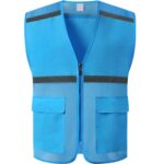 Custom Mesh Reflective Safety Vest Knitted Fabric Splicing - 4