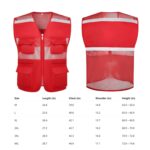 Custom Mesh Reflective Safety Vest With Pockets Zipper - 1