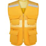 Custom Mesh Reflective Safety Vest With Pockets Zipper - 6