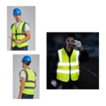 Custom VISIPRO Unisex Front-Zip Reflective Safety Vest with Pockets - 5