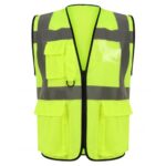 Custom VISIPRO Unisex Front-Zip Reflective Safety Vest with Pockets - 6