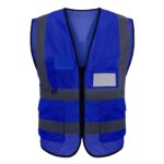 Custom High-Vis 100% Polyester Mesh Reflective Safety Vest w/4 Pockets - 5
