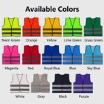 Custom High-Visibility Reflective Safety Vest w/Zipper Closure - 1