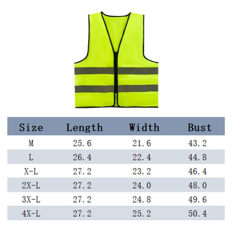 Custom High-Visibility Reflective Safety Vest w/Zipper Closure - 2