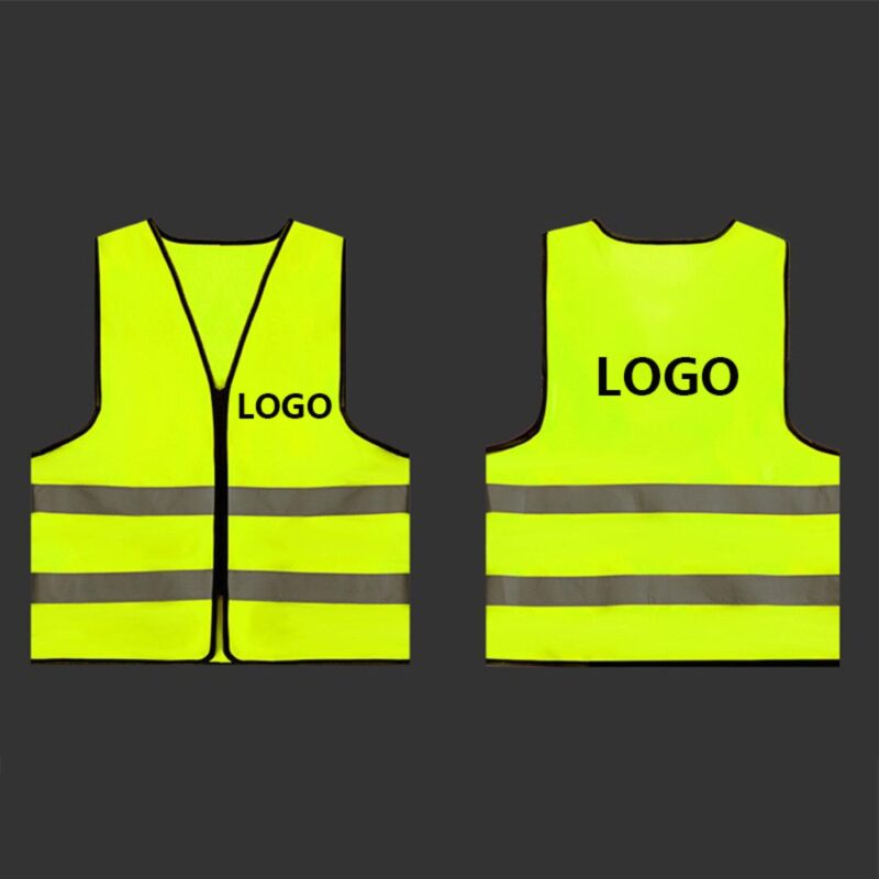 Custom High-Visibility Reflective Safety Vest w/Zipper Closure - 3