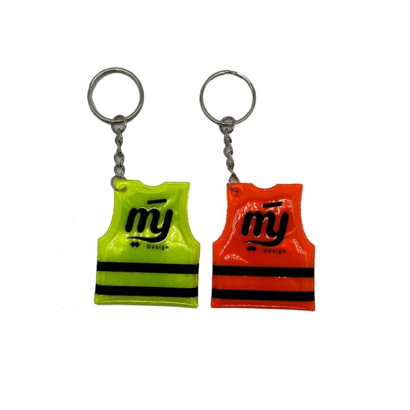 Custom Reflective Safety Vest Keychain - 1