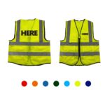 Custom Zipper Multi Pocket Reflective Safety Vest Workwear