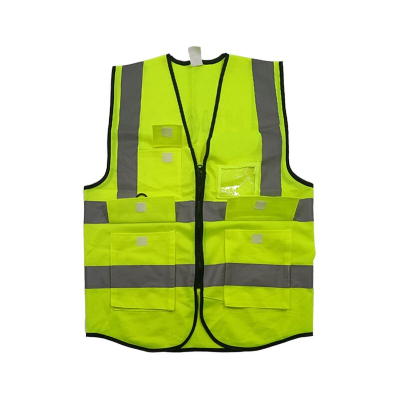 Custom High Visibility Construction Reflective Safety Vest with Pockets - 2