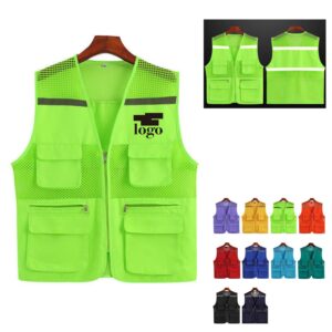 Custom Multi-Pocket Reflective Safety Vest