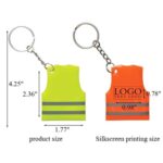 Custom PVC Reflective Safety Vest Keytag - 2