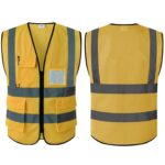 Custom Class 2 Reflective Safety Vest Mesh Pockets - 3