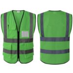 Custom Class 2 Reflective Safety Vest Mesh Pockets - 6