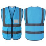 Custom Class 2 Reflective Safety Vest Mesh Pockets - 7
