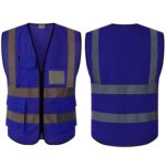 Custom Class 2 Reflective Safety Vest Mesh Pockets - 8