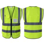 Custom Class 2 Reflective Safety Vest Mesh Pockets - 9