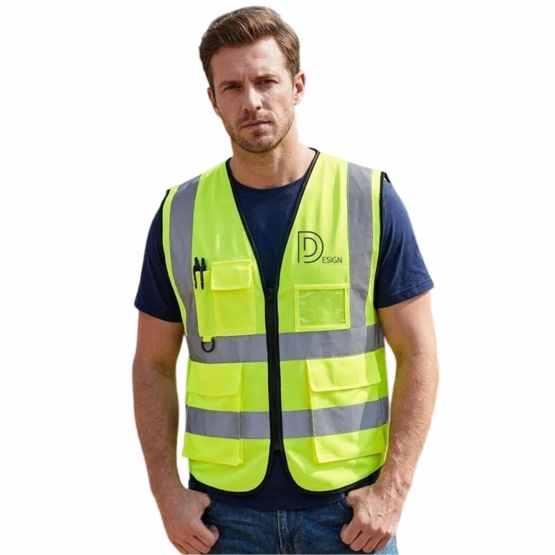Custom Custom High Visibility Multi-Pocket Reflective Safety Vest - 1