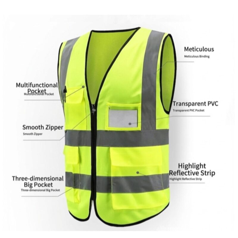 Custom Custom High Visibility Multi-Pocket Reflective Safety Vest - 2