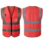 Custom Multi Pocket Reflective Safety Vest High Visibility - 2