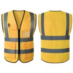 Custom Multi Pocket Reflective Safety Vest High Visibility - 3