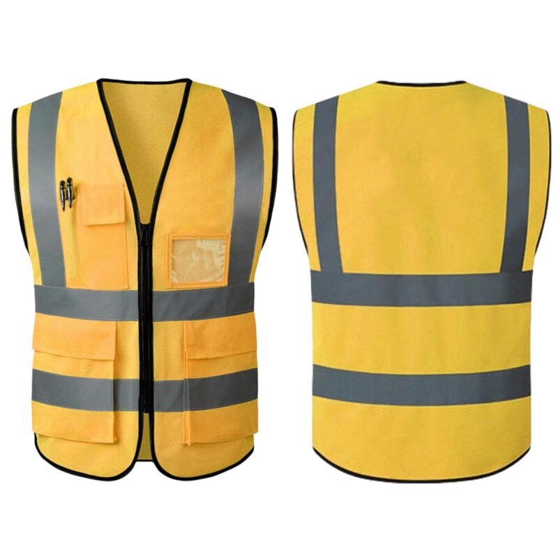 Custom Multi Pocket Reflective Safety Vest High Visibility - 3