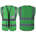 Custom Multi Pocket Reflective Safety Vest High Visibility - 6