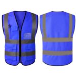 Custom Multi Pocket Reflective Safety Vest High Visibility - 8