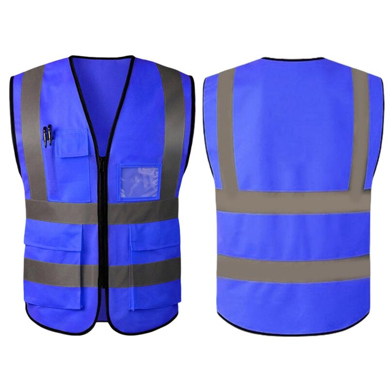 Custom Multi Pocket Reflective Safety Vest High Visibility - 8