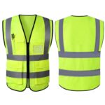 Custom Multi Pocket Reflective Safety Vest High Visibility - 9