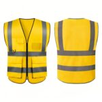 Custom Reflective Safety Vest w/ Pockets (Full Color Print) - 3