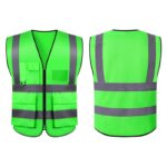 Custom Reflective Safety Vest w/ Pockets (Full Color Print) - 4